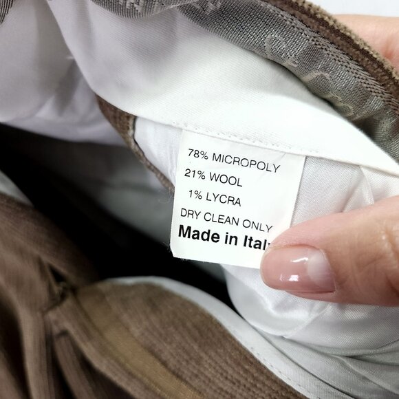 St. Croix Men's Pleated Textured Wool Blend Pants 30x27 Straight Cuff Leg - Picture 6 of 15